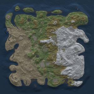 Thumbnail Rust Map: Procedural Map, Size: 4500, Seed: 1271989177, 18 Monuments