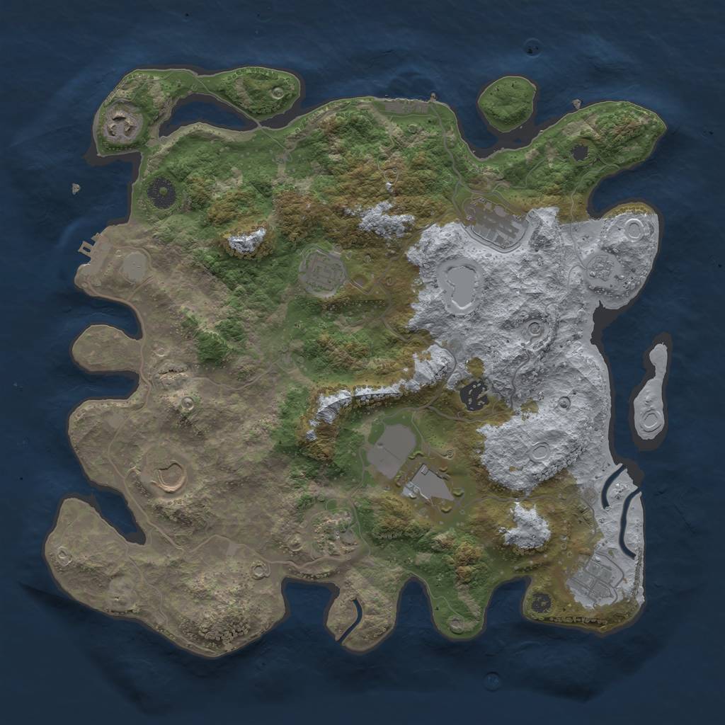 Rust Map: Procedural Map, Size: 3700, Seed: 99846, 15 Monuments