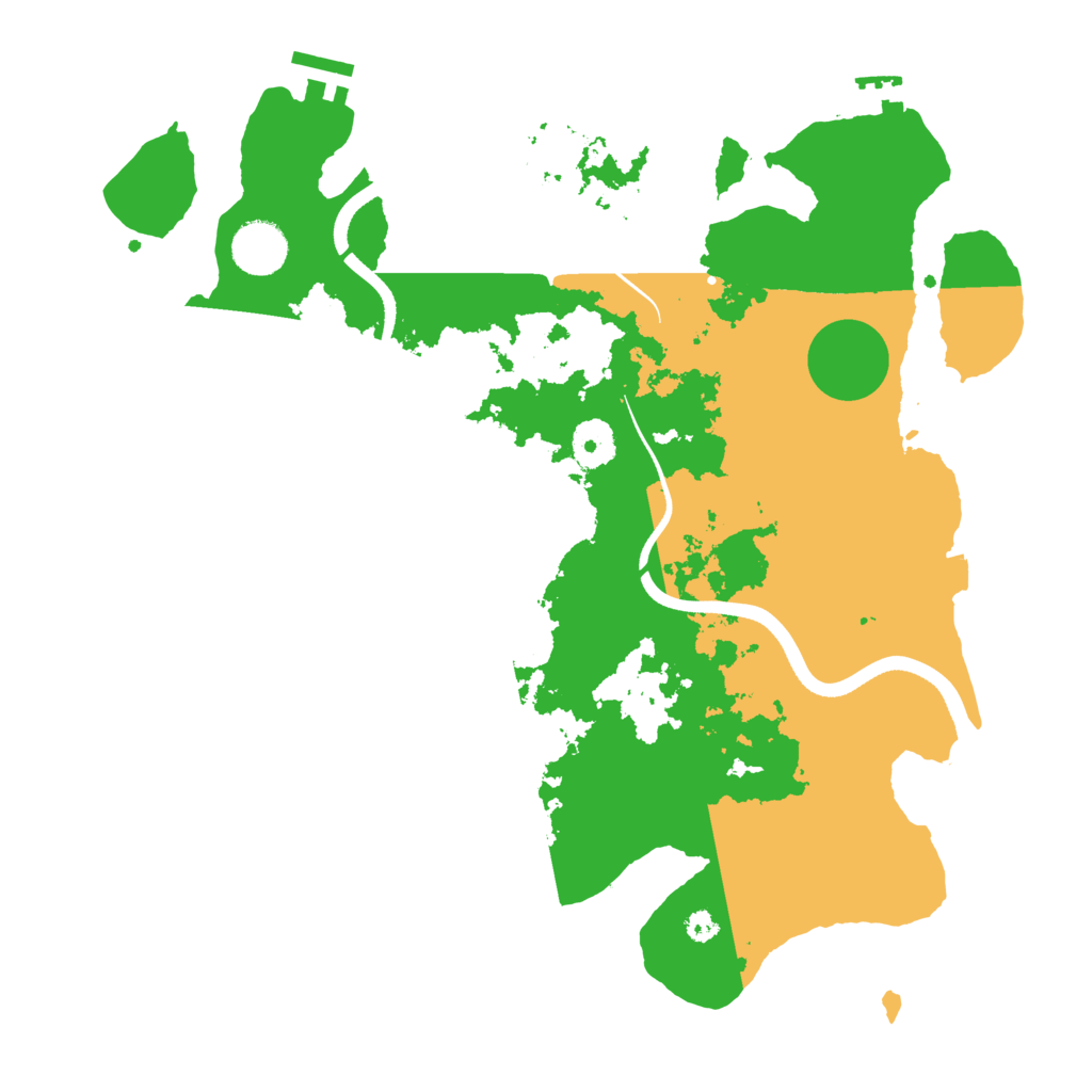 Biome Rust Map: Procedural Map, Size: 3550, Seed: 33213