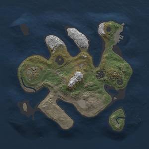 Thumbnail Rust Map: Procedural Map, Size: 2500, Seed: 1234, 8 Monuments