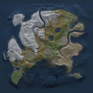 Thumbnail Rust Map: Procedural Map, Size: 2800, Seed: 55, 10 Monuments