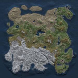 Thumbnail Rust Map: Procedural Map, Size: 4000, Seed: 7, 15 Monuments