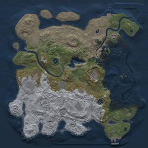 Thumbnail Rust Map: Procedural Map, Size: 4000, Seed: 7, 16 Monuments