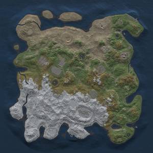 Thumbnail Rust Map: Procedural Map, Size: 4000, Seed: 7, 17 Monuments