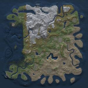 Thumbnail Rust Map: Procedural Map, Size: 5000, Seed: 793197, 16 Monuments