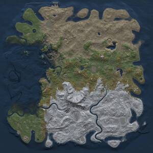 Thumbnail Rust Map: Procedural Map, Size: 6000, Seed: 50000, 17 Monuments