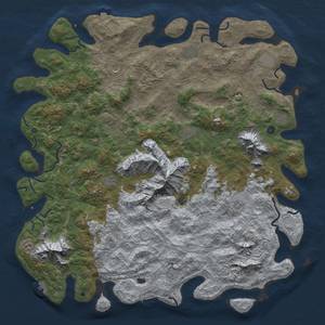 Thumbnail Rust Map: Procedural Map, Size: 6000, Seed: 50000, 19 Monuments