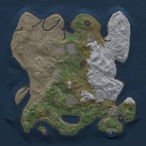 Thumbnail Rust Map: Procedural Map, Size: 3500, Seed: 1116174945, 18 Monuments