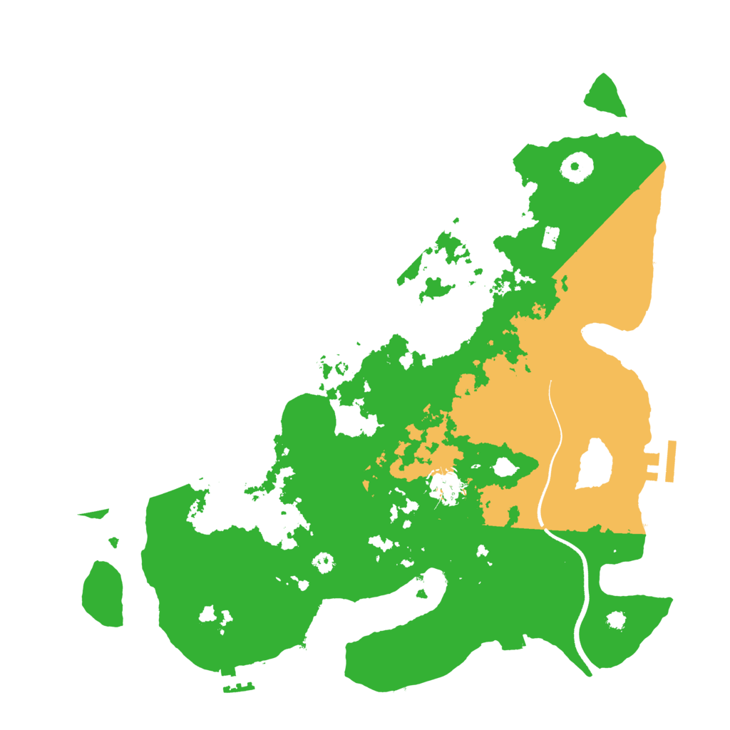 Biome Rust Map: Procedural Map, Size: 3550, Seed: 54873