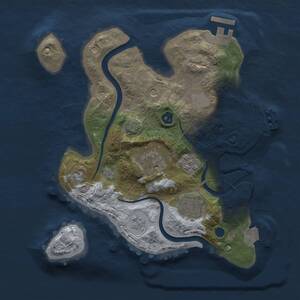Thumbnail Rust Map: Procedural Map, Size: 2500, Seed: 6738, 9 Monuments