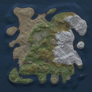 Thumbnail Rust Map: Procedural Map, Size: 3500, Seed: 63, 15 Monuments