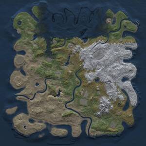 Thumbnail Rust Map: Procedural Map, Size: 5000, Seed: 1337, 17 Monuments