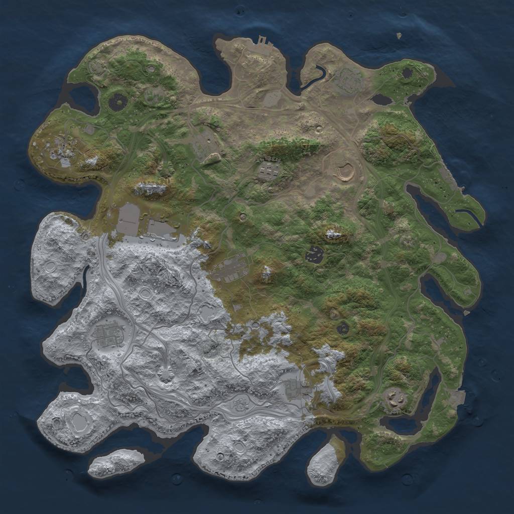 Rust Map: Procedural Map, Size: 4250, Seed: 60, 19 Monuments