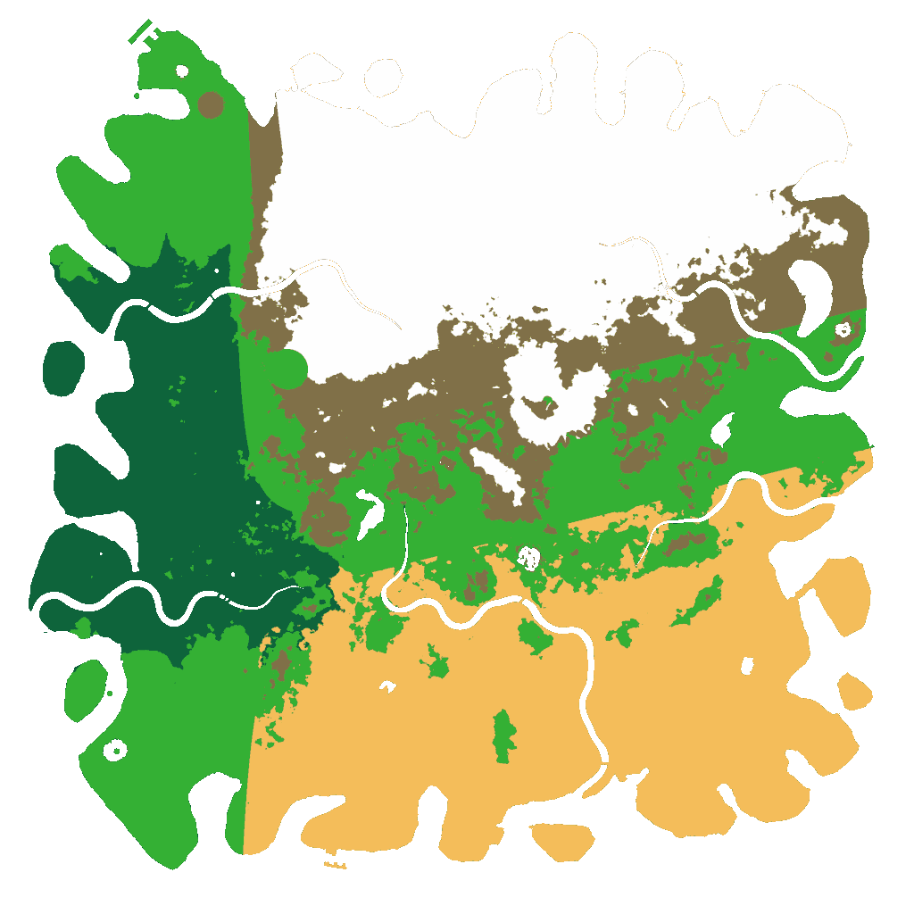 Biome Rust Map: Procedural Map, Size: 6000, Seed: 1