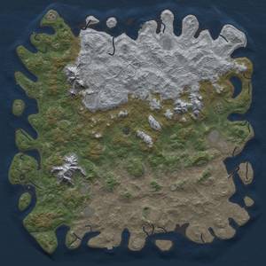 Thumbnail Rust Map: Procedural Map, Size: 6000, Seed: 1, 19 Monuments