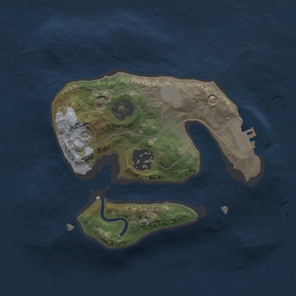 Rust Map: Procedural Map, Size: 2000, Seed: 567, 6 Monuments