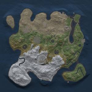 Thumbnail Rust Map: Procedural Map, Size: 3000, Seed: 2147483647, 12 Monuments