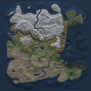 Thumbnail Rust Map: Procedural Map, Size: 4500, Seed: 11, 16 Monuments