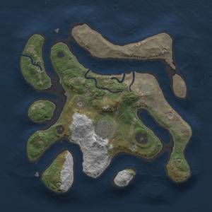 Thumbnail Rust Map: Procedural Map, Size: 2500, Seed: 8675309, 7 Monuments