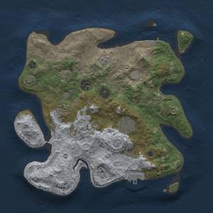 Thumbnail Rust Map: Procedural Map, Size: 3000, Seed: 689777, 12 Monuments