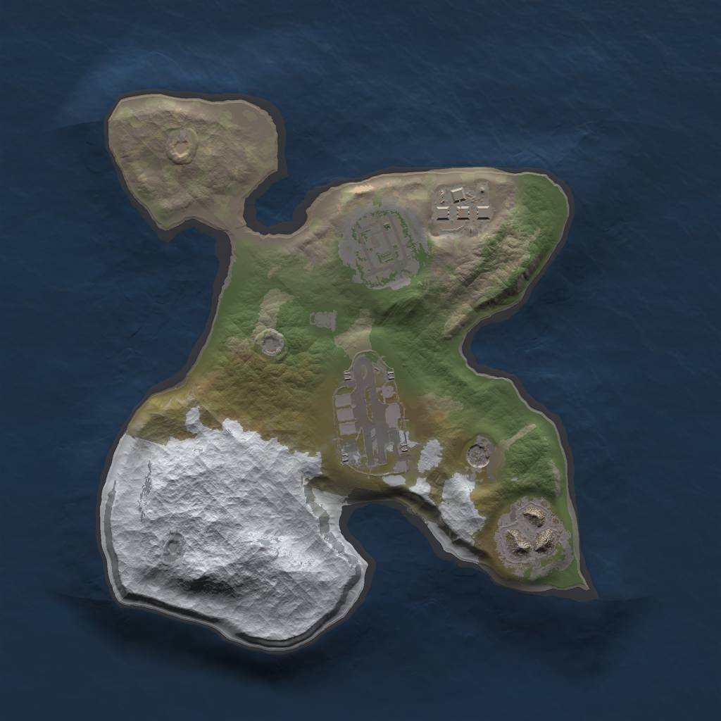 Rust Map: Barren, Size: 2000, Seed: 2147483647, 7 Monuments