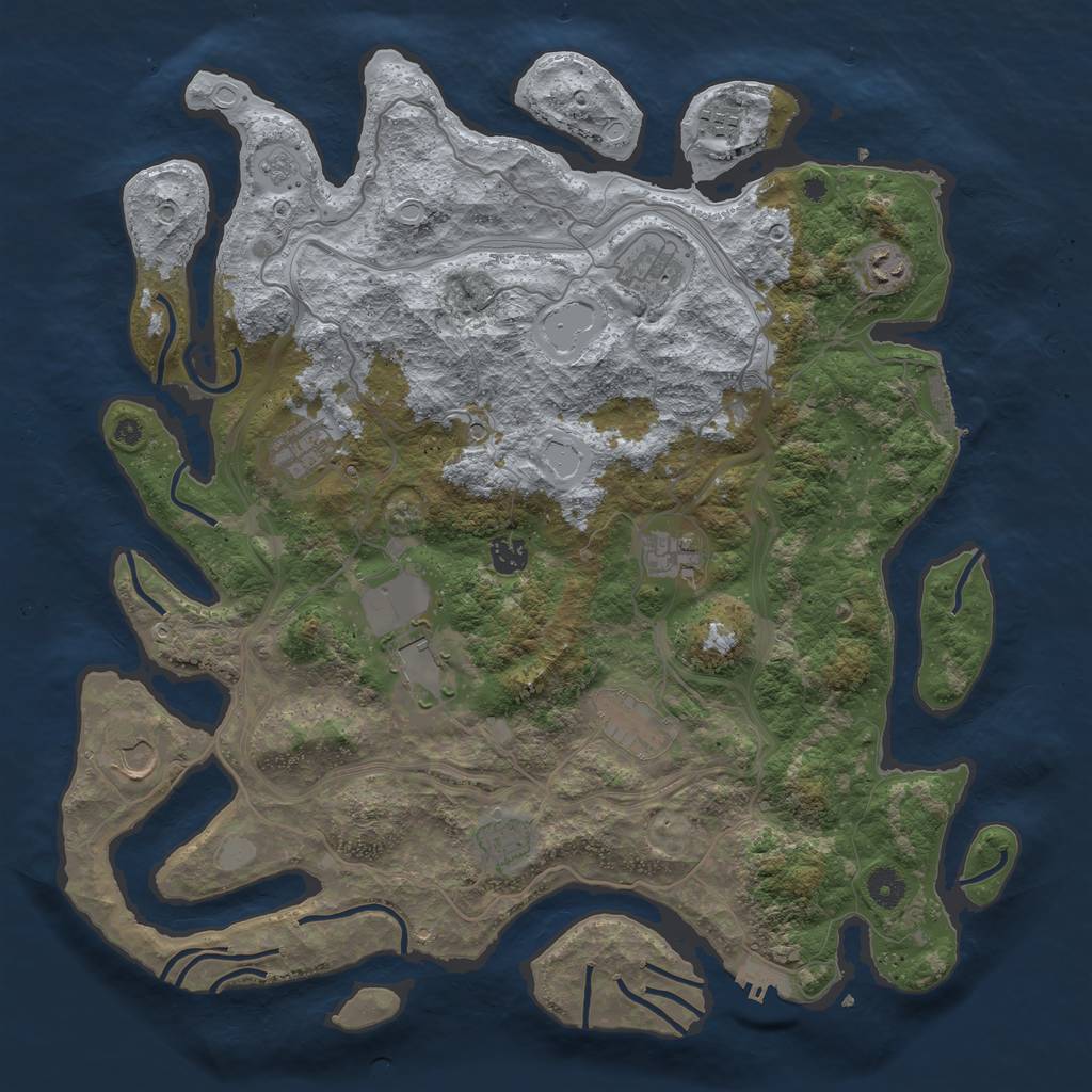 Rust Map: Procedural Map, Size: 4250, Seed: 150, 19 Monuments