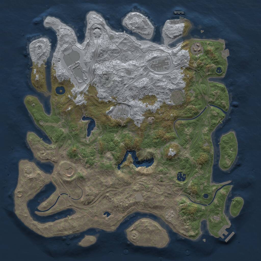 Rust Map: Procedural Map, Size: 4250, Seed: 150, 14 Monuments