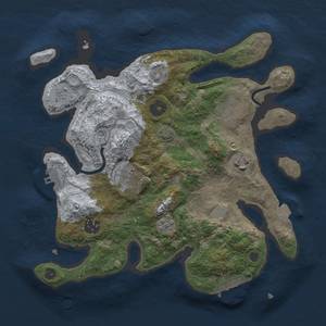 Thumbnail Rust Map: Procedural Map, Size: 3000, Seed: 612351, 13 Monuments