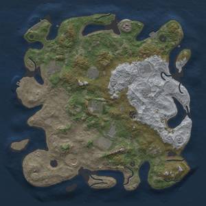 Thumbnail Rust Map: Procedural Map, Size: 4096, Seed: 1337, 18 Monuments