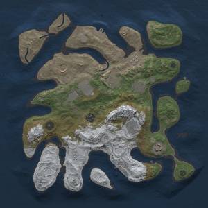 Thumbnail Rust Map: Procedural Map, Size: 3500, Seed: 97, 17 Monuments