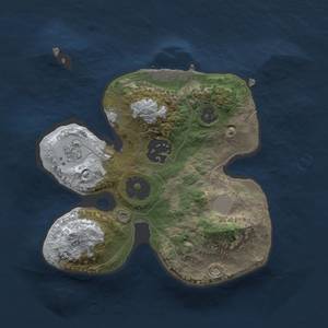 Thumbnail Rust Map: Procedural Map, Size: 2000, Seed: 12345, 8 Monuments