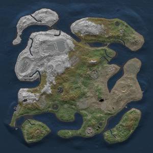 Thumbnail Rust Map: Procedural Map, Size: 3700, Seed: 1293350885, 19 Monuments