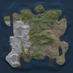 Thumbnail Rust Map: Procedural Map, Size: 3500, Seed: 1000, 14 Monuments