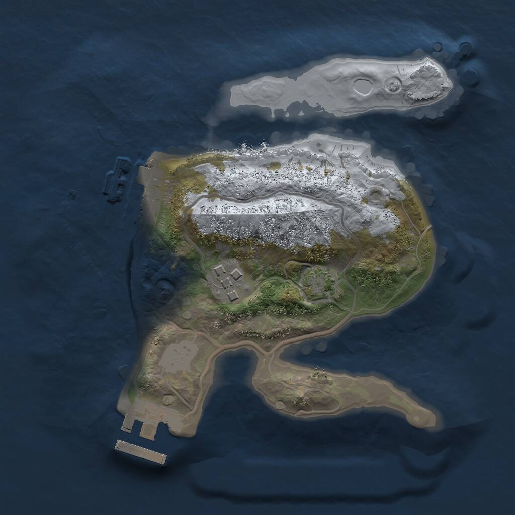 Rust Map: Procedural Map, Size: 2000, Seed: 1667752578, 5 Monuments