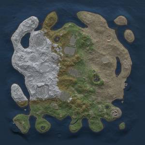 Thumbnail Rust Map: Procedural Map, Size: 3500, Seed: 2022, 17 Monuments