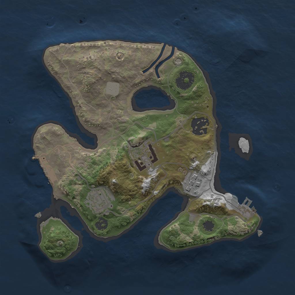 Rust Map: Procedural Map, Size: 2400, Seed: 4, 11 Monuments