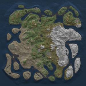 Thumbnail Rust Map: Procedural Map, Size: 4500, Seed: 201922924, 17 Monuments