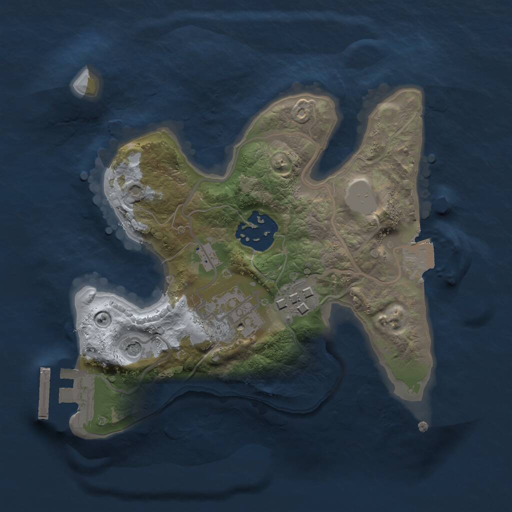 Rust Map: Procedural Map, Size: 2000, Seed: 925960051, 6 Monuments