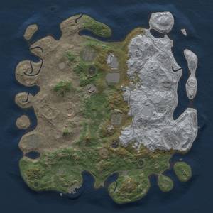 Thumbnail Rust Map: Procedural Map, Size: 4000, Seed: 12527122, 16 Monuments