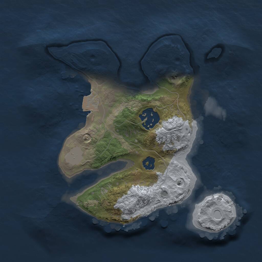 Rust Map: Procedural Map, Size: 2000, Seed: 78, 2 Monuments