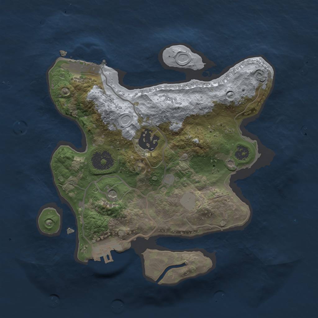 Rust Map: Procedural Map, Size: 2300, Seed: 1251, 7 Monuments