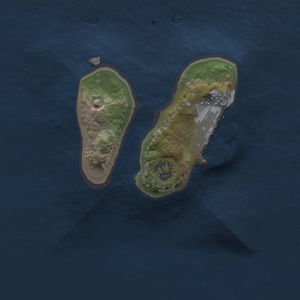 Rust Map: Procedural Map, Size: 1500, Seed: 545452, 4 Monuments