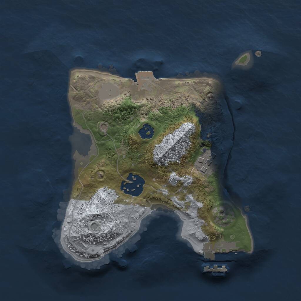 Rust Map: Procedural Map, Size: 2000, Seed: 20201, 4 Monuments