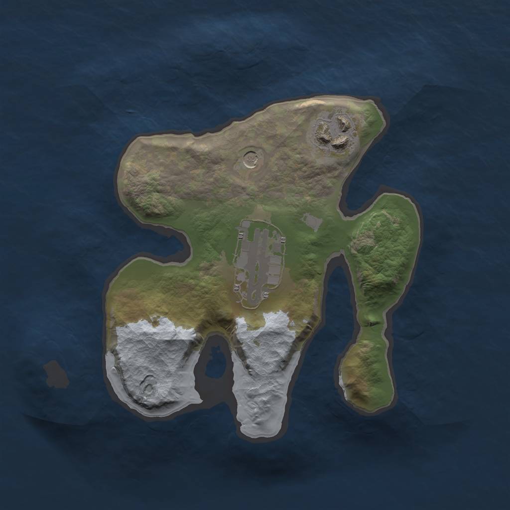 Rust Map: Barren, Size: 2000, Seed: 2341, 5 Monuments