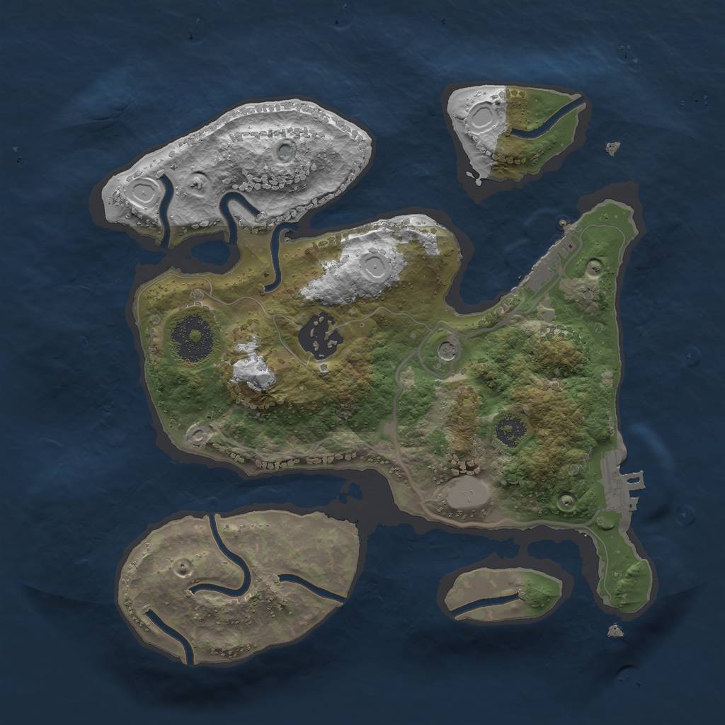 Rust Map: Procedural Map, Size: 2500, Seed: 15, 9 Monuments