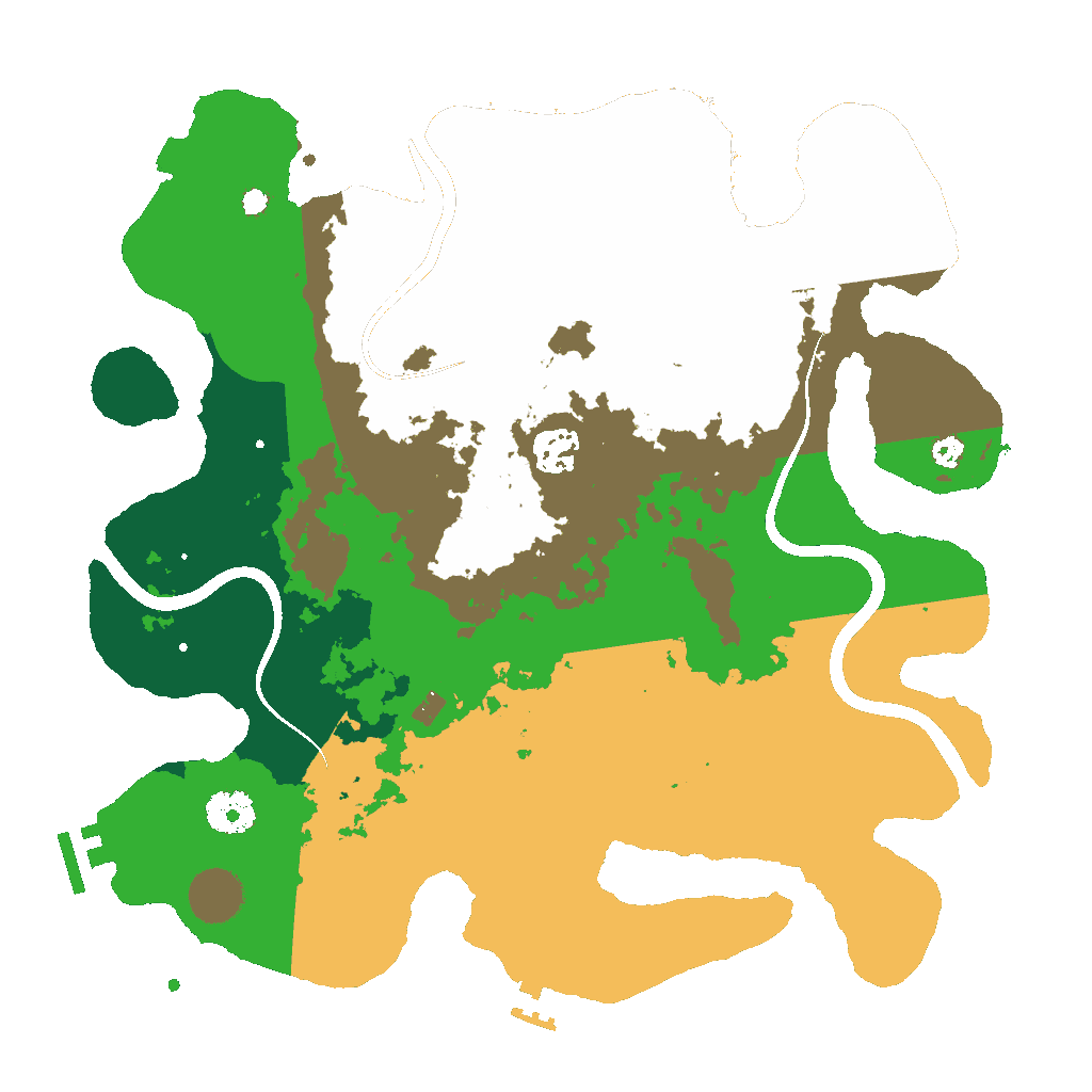 Biome Rust Map: Procedural Map, Size: 3500, Seed: 58