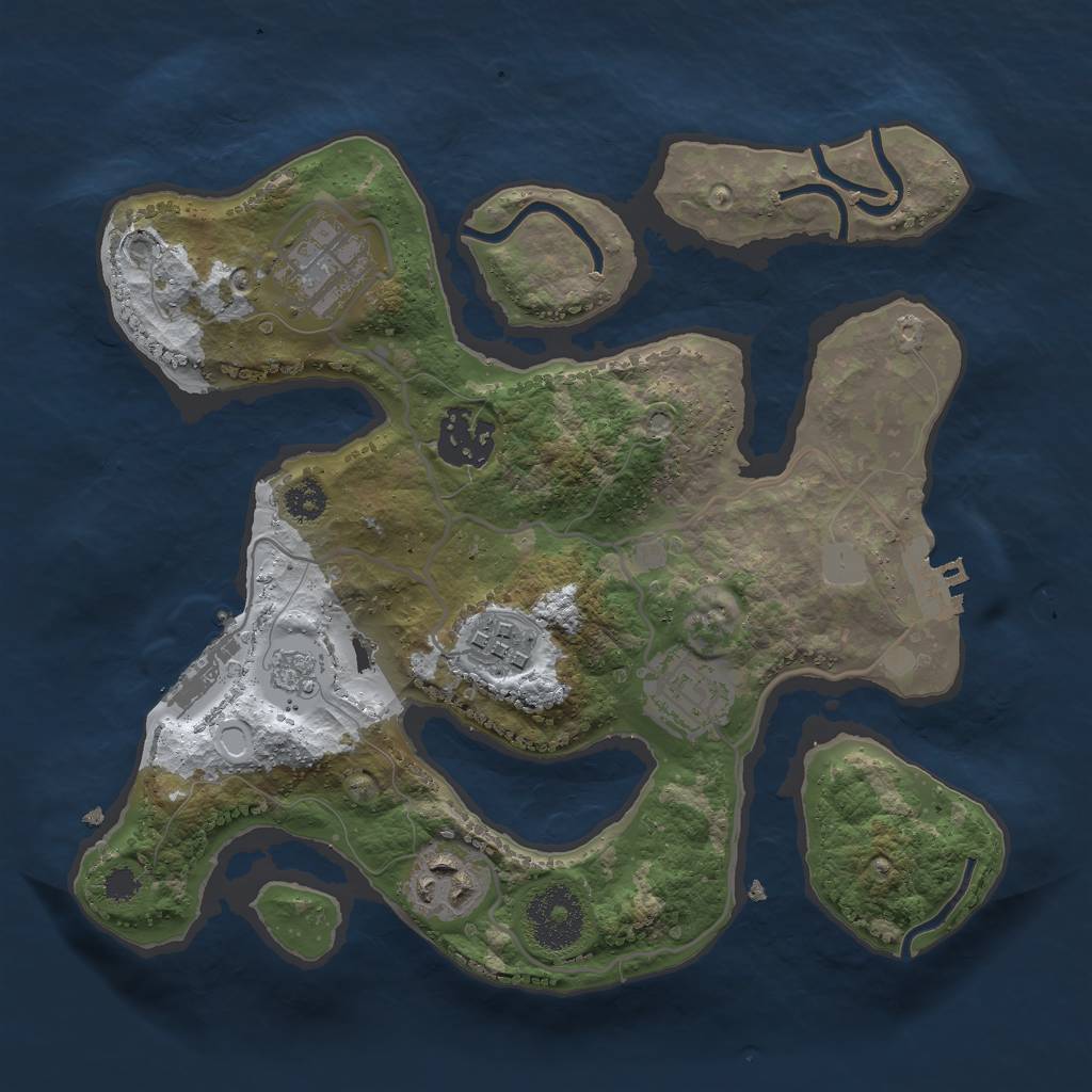 Rust Map: Procedural Map, Size: 2750, Seed: 8273, 13 Monuments