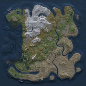 Thumbnail Rust Map: Procedural Map, Size: 3850, Seed: 156268346, 16 Monuments