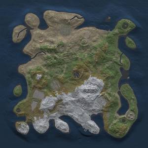 Thumbnail Rust Map: Procedural Map, Size: 3500, Seed: 30, 15 Monuments