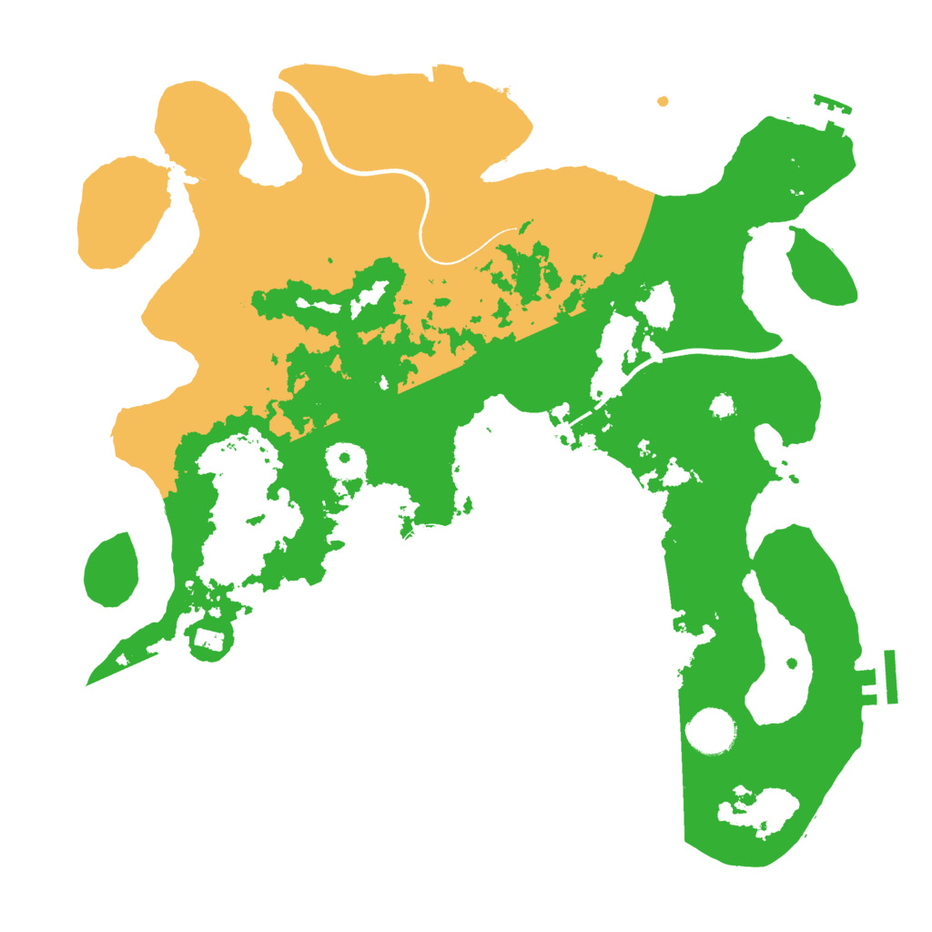 Biome Rust Map: Procedural Map, Size: 3500, Seed: 30